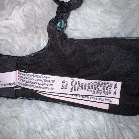 Victoria’s Secret Black Butterfly Floral Body by Victoria Lined Demi Bra 34D - Picture 6 of 7